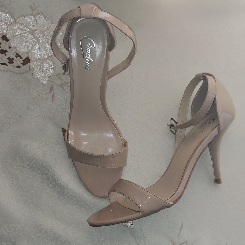 CANDIE'S Patent leather Ankle-wrap Dress Sandals